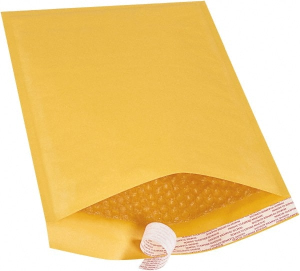 Made in USA - 14-1/2" Long x 9-1/2" Wide Peel-Off Self-Seal Bubble Mailer - Kraft - Exact Tooling