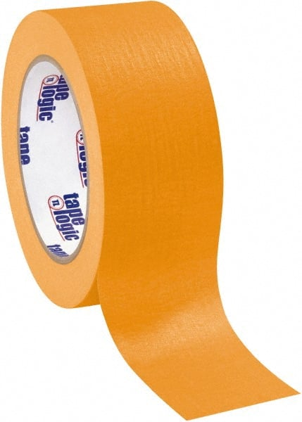 Tape Logic - 2" Wide x 60 Yd Long Orange Crepe Paper Masking Tape - 4.9 mil Thick - Exact Tooling