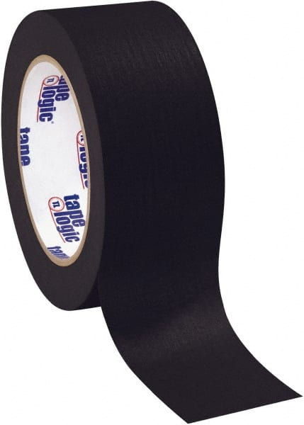 Tape Logic - 2" Wide x 60 Yd Long Black Crepe Paper Masking Tape - 4.9 mil Thick - Exact Tooling