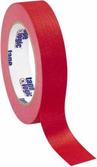 Tape Logic - 1" Wide x 60 Yd Long Red Crepe Paper Masking Tape - 4.9 mil Thick - Exact Tooling