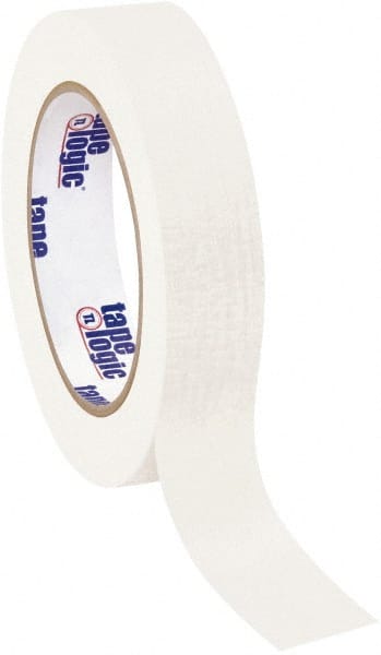 Tape Logic - 1" Wide x 60 Yd Long White Crepe Paper Masking Tape - 4.9 mil Thick - Exact Tooling
