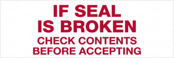 Tape Logic - 3" x 110 Yd Red & White Acrylic Adhesive Packaging Tape - Polypropylene Film Backing, 2.2 mil Thick, 21.4 Lb Tensile Strength - Exact Tooling