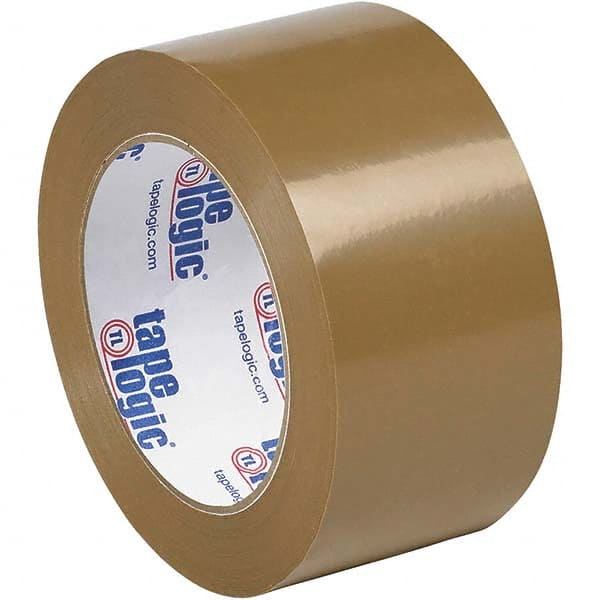 Tape Logic - 2" x 110 Yd Tan Rubber Adhesive Packaging Tape - Polypropylene Film Backing, 1.9 mil Thick, 22 Lb Tensile Strength - Exact Tooling
