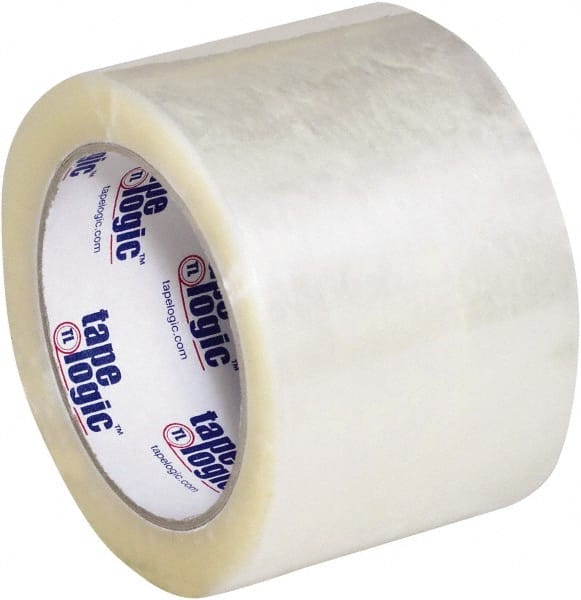 Tape Logic - 3" x 110 Yd Clear Hot Melt Adhesive Packaging Tape - Polypropylene Film Backing, 2.2 mil Thick - Exact Tooling