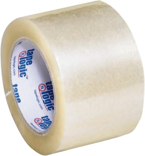 Tape Logic - 3" x 110 Yd Clear Acrylic Adhesive Packaging Tape - Polypropylene Film Backing, 2 mil Thick, 20 Lb Tensile Strength - Exact Tooling