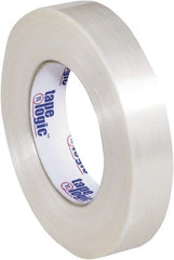 Tape Logic - 1" x 60 Yd Clear Hot Melt Adhesive Strapping Tape - Polypropylene Film Backing, 5.9 mil Thick, 320 Lb Tensile Strength - Exact Tooling