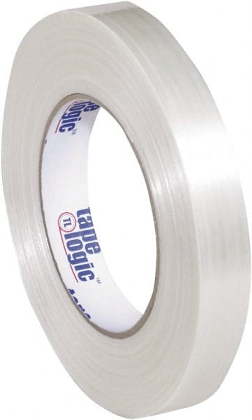 Tape Logic - 3/4" x 60 Yd Clear Hot Melt Adhesive Strapping Tape - Polypropylene Film Backing, 5.9 mil Thick, 320 Lb Tensile Strength - Exact Tooling