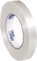 Tape Logic - 3/4" x 60 Yd Clear Hot Melt Adhesive Strapping Tape - Polypropylene Film Backing, 5.9 mil Thick, 320 Lb Tensile Strength - Exact Tooling