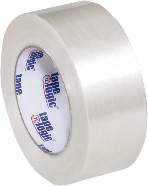 Tape Logic - 2" x 60 Yd Clear Hot Melt Adhesive Strapping Tape - Polypropylene Film Backing, 5.1 mil Thick, 275 Lb Tensile Strength - Exact Tooling