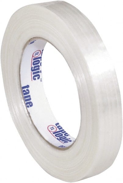 Tape Logic - 3/4" x 60 Yd Clear Hot Melt Adhesive Strapping Tape - Polypropylene Film Backing, 5.1 mil Thick, 275 Lb Tensile Strength - Exact Tooling