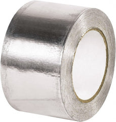 Made in USA - 3" x 60 Yds Silver Foil Tape - 5 mil, Acrylic Adhesive, Aluminum Foil Backing - Exact Tooling