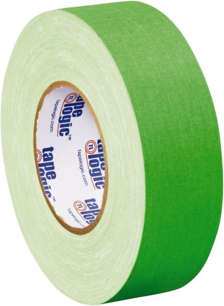 Tape Logic - 2" x 50 Yds Fluorescent Green Gaffers Tape - 11 mil, Rubber Adhesive - Exact Tooling