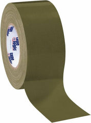 Tape Logic - 3" x 60 Yds Olive Green Duct Tape - 10 mil, Rubber Adhesive - Exact Tooling