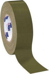 Tape Logic - 2" x 60 Yds Olive Green Duct Tape - 10 mil, Rubber Adhesive - Exact Tooling