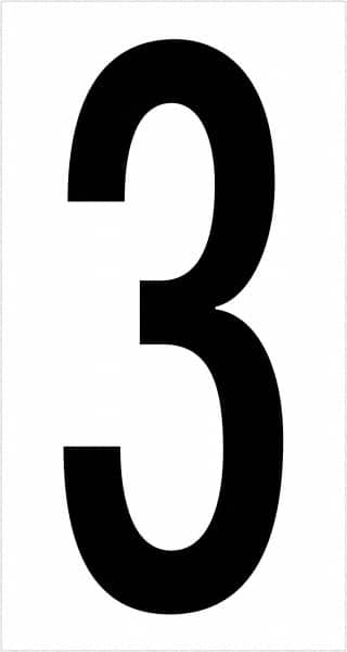 Tape Logic - 3-1/2" Long, Black/White Vinyl Numbers - For Multi-Use - Exact Tooling