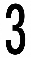 Tape Logic - 3-1/2" Long, Black/White Vinyl Numbers - For Multi-Use - Exact Tooling