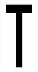 Tape Logic - 3-1/2" Long, Black/White Vinyl Letters - For Multi-Use - Exact Tooling