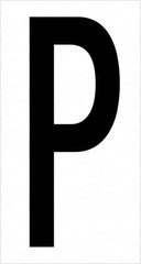 Tape Logic - 3-1/2" Long, Black/White Vinyl Letters - For Multi-Use - Exact Tooling