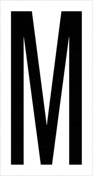 Tape Logic - 3-1/2" Long, Black/White Vinyl Letters - For Multi-Use - Exact Tooling