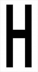 Tape Logic - 3-1/2" Long, Black/White Vinyl Letters - For Multi-Use - Exact Tooling