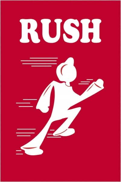 Tape Logic - 6" Long, Red/White Paper Shipping Label - For Multi-Use - Exact Tooling