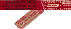 Tape Logic - 9" Long, Red Security Tape - For Multi-Use - Exact Tooling