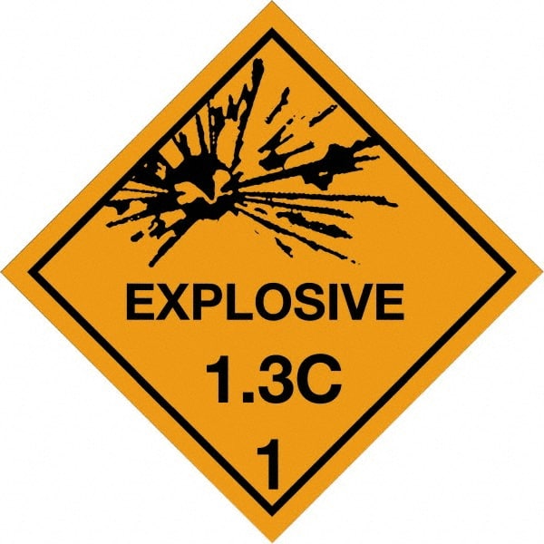 Tape Logic - 4" Long, Orange/Black Paper D.O.T. Labels - For Multi-Use - Exact Tooling