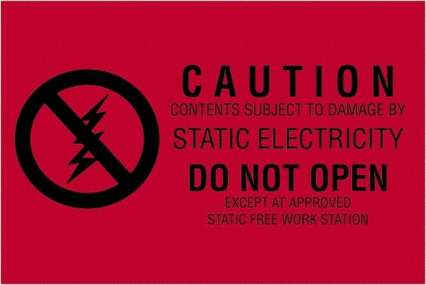 Tape Logic - 3" Long, Red/Black Paper Shipping Label - For Multi-Use - Exact Tooling