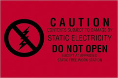 Tape Logic - 3" Long, Red/Black Paper Shipping Label - For Multi-Use - Exact Tooling