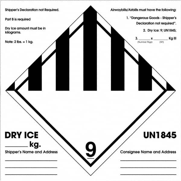 Tape Logic - 6" Long, Black/White Paper D.O.T. Labels - For Multi-Use - Exact Tooling