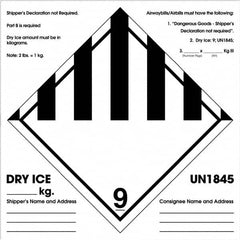 Tape Logic - 6" Long, Black/White Paper D.O.T. Labels - For Multi-Use - Exact Tooling