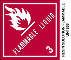 Tape Logic - 4-3/4" Long, Red, Black on White Paper D.O.T. Labels - For Multi-Use - Exact Tooling