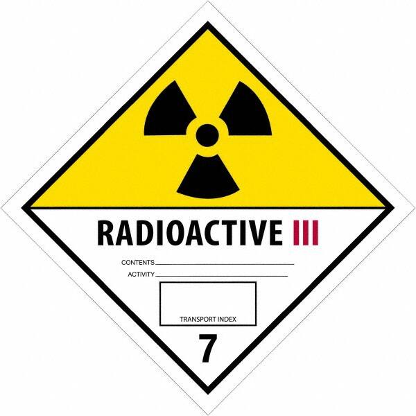 Tape Logic - 4" Long, Black & Yellow Paper D.O.T. Labels - For Multi-Use - Exact Tooling