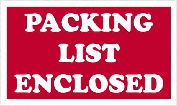 Tape Logic - 5" Long, Red/White Paper Shipping Label - For Multi-Use - Exact Tooling