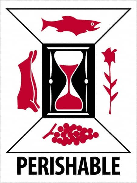 Tape Logic - 4" Long, Red, Black on White Paper Shipping Label - For Multi-Use - Exact Tooling