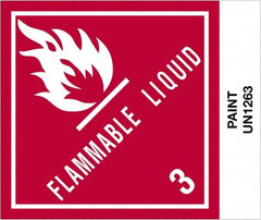 Tape Logic - 4-3/4" Long, Red, Black on White Paper D.O.T. Labels - For Multi-Use - Exact Tooling