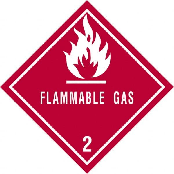 Tape Logic - 4" Long, Red/White Paper D.O.T. Labels - For Multi-Use - Exact Tooling