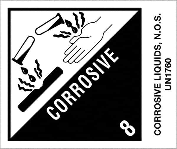 Tape Logic - 4-3/4" Long, Black/White Paper D.O.T. Labels - For Multi-Use - Exact Tooling