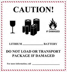 Tape Logic - 4-5/8" Long, Red, Black on White Paper D.O.T. Labels - For Multi-Use - Exact Tooling