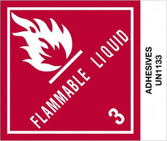 Tape Logic - 4-3/4" Long, Red, Black on White Paper D.O.T. Labels - For Multi-Use - Exact Tooling