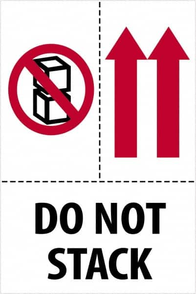 Tape Logic - 6" Long, Red, Black on White Paper Shipping Label - For Multi-Use - Exact Tooling