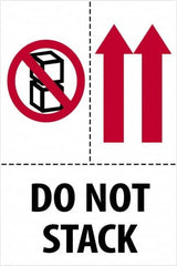 Tape Logic - 6" Long, Red, Black on White Paper Shipping Label - For Multi-Use - Exact Tooling