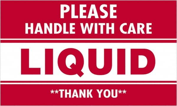 Tape Logic - 5" Long, Red/White Paper Shipping Label - For Multi-Use - Exact Tooling