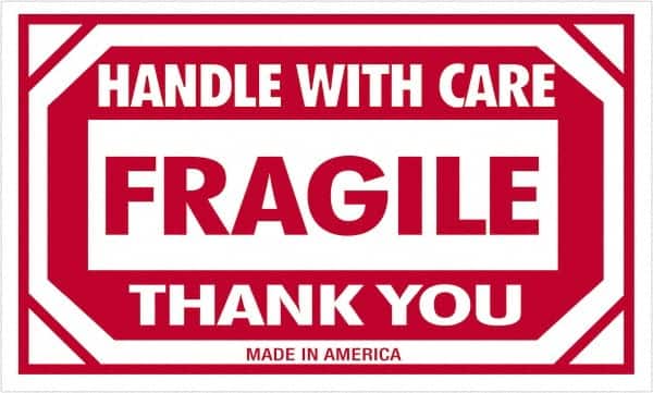 Tape Logic - 5" Long, Red/White Paper Shipping Label - For Multi-Use - Exact Tooling