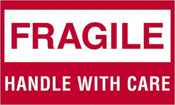 Tape Logic - 5" Long, Red/White Paper Shipping Label - For Multi-Use - Exact Tooling