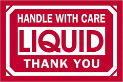 Tape Logic - 3" Long, Red/White Paper Shipping Label - For Multi-Use - Exact Tooling