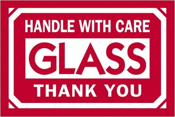 Tape Logic - 3" Long, Red/White Paper Shipping Label - For Multi-Use - Exact Tooling