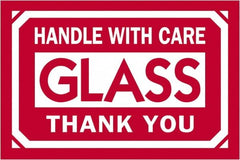 Tape Logic - 3" Long, Red/White Paper Shipping Label - For Multi-Use - Exact Tooling