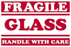 Tape Logic - 3" Long, Red/White Paper Shipping Label - For Multi-Use - Exact Tooling