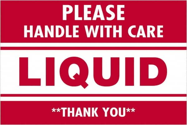 Tape Logic - 3" Long, Red/White Paper Shipping Label - For Multi-Use - Exact Tooling